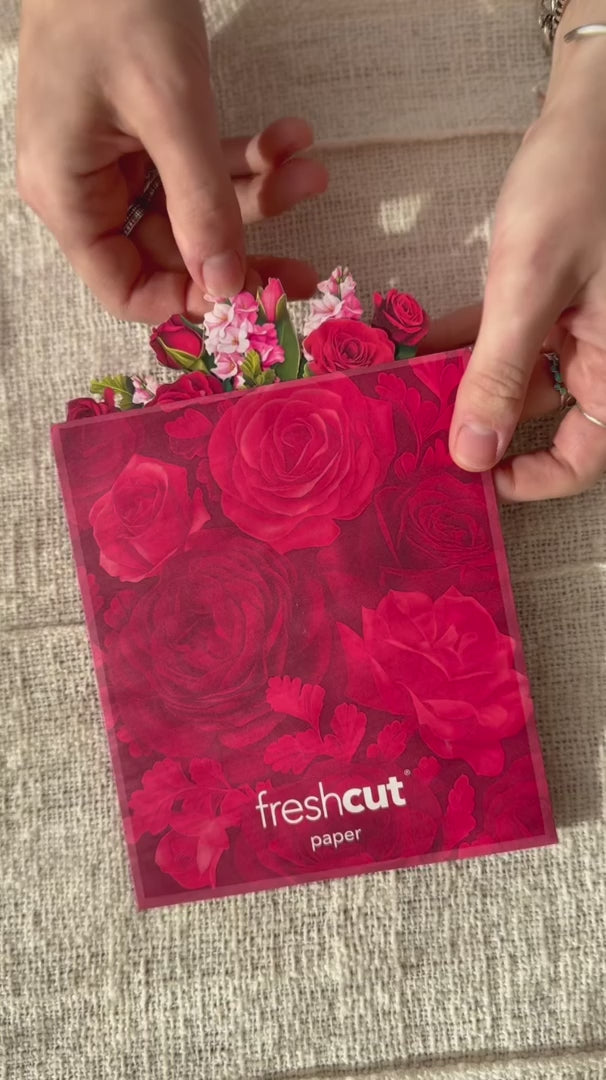 Mini Blooming Roses Pop-Up Card | FreshCut Paper