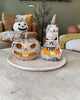 Recycled Metal White Jack O'Lantern Luminaries