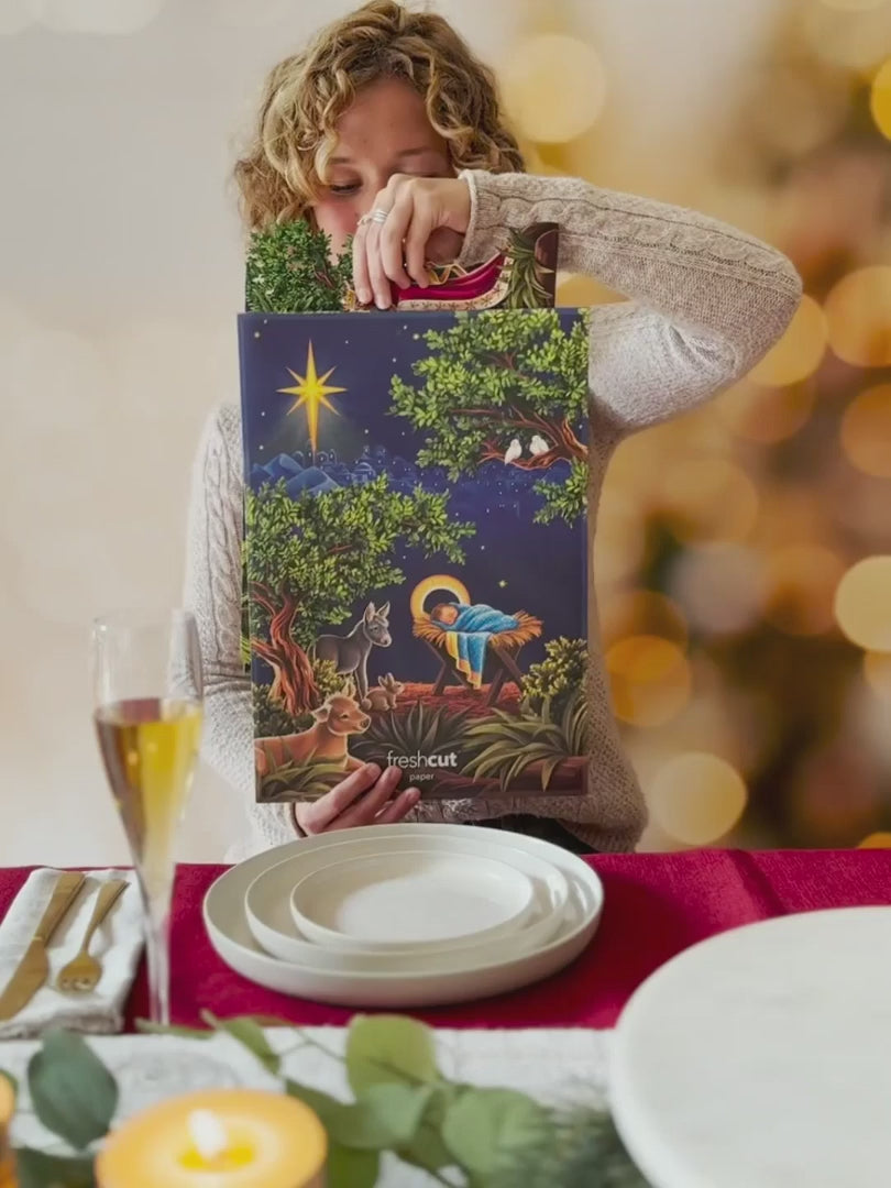 Starlit Nativity Pop-Up Christmas Card | FreshCut Paper