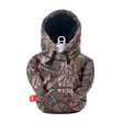 Puffin x Realtree camouflage hoodie insulated can cooler for 12 oz cans and 16 oz tall cans.