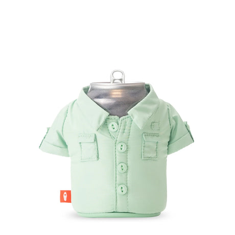 Puffin Drinkwear Skiff Seafoam insulated fishing shirt can cooler for standard 12 oz beverage cans.