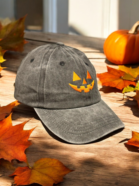 Distressed halloween baseball cap