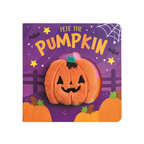 Pumpkin Halloween plush rhyming book with interactive squeak character