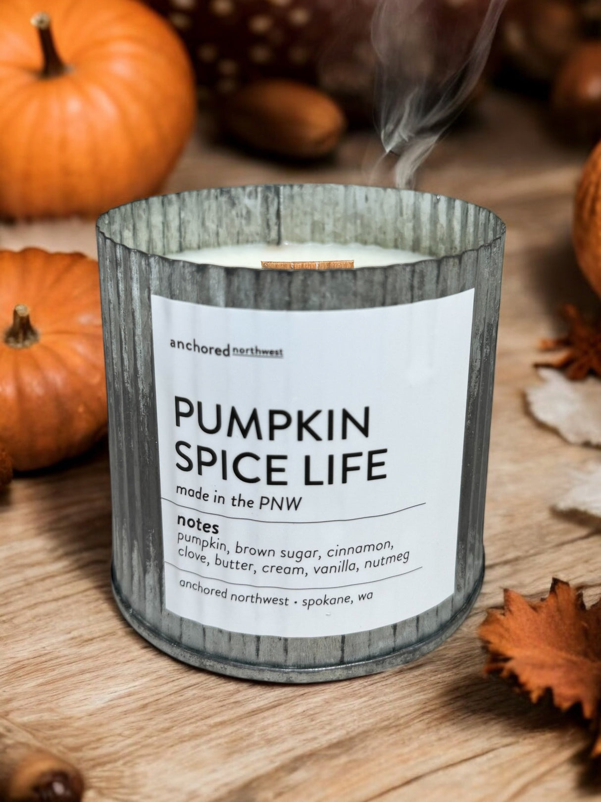 Anchored Northwest Fall Fragrance Wood Wick Candle Collection