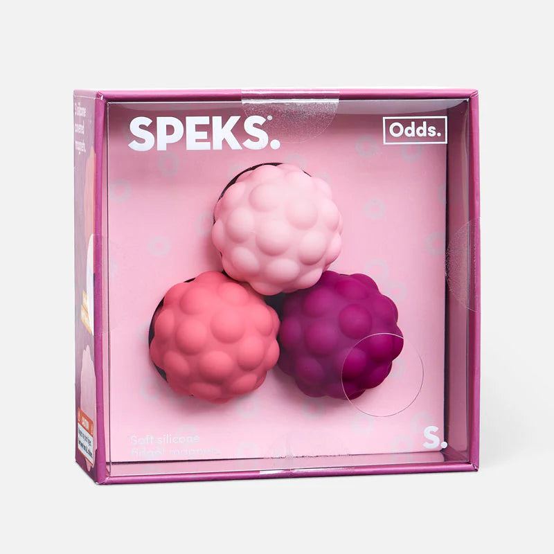 purple and pink magnet sensory toy by speks