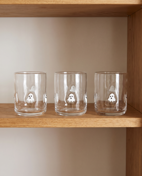 Embedded Ghost Icon Drinking Glass