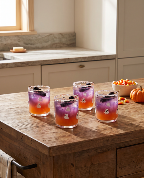 Embedded Ghost Icon Drinking Glass