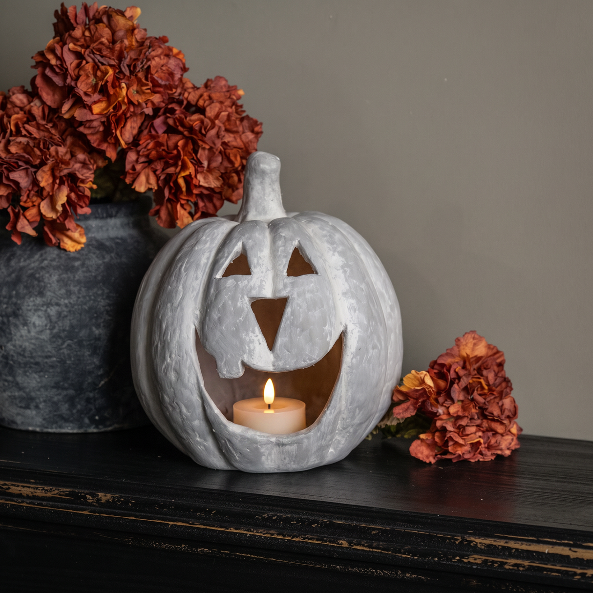 Oversized 3D Flame Cream Tealight Candles (Set of 2)