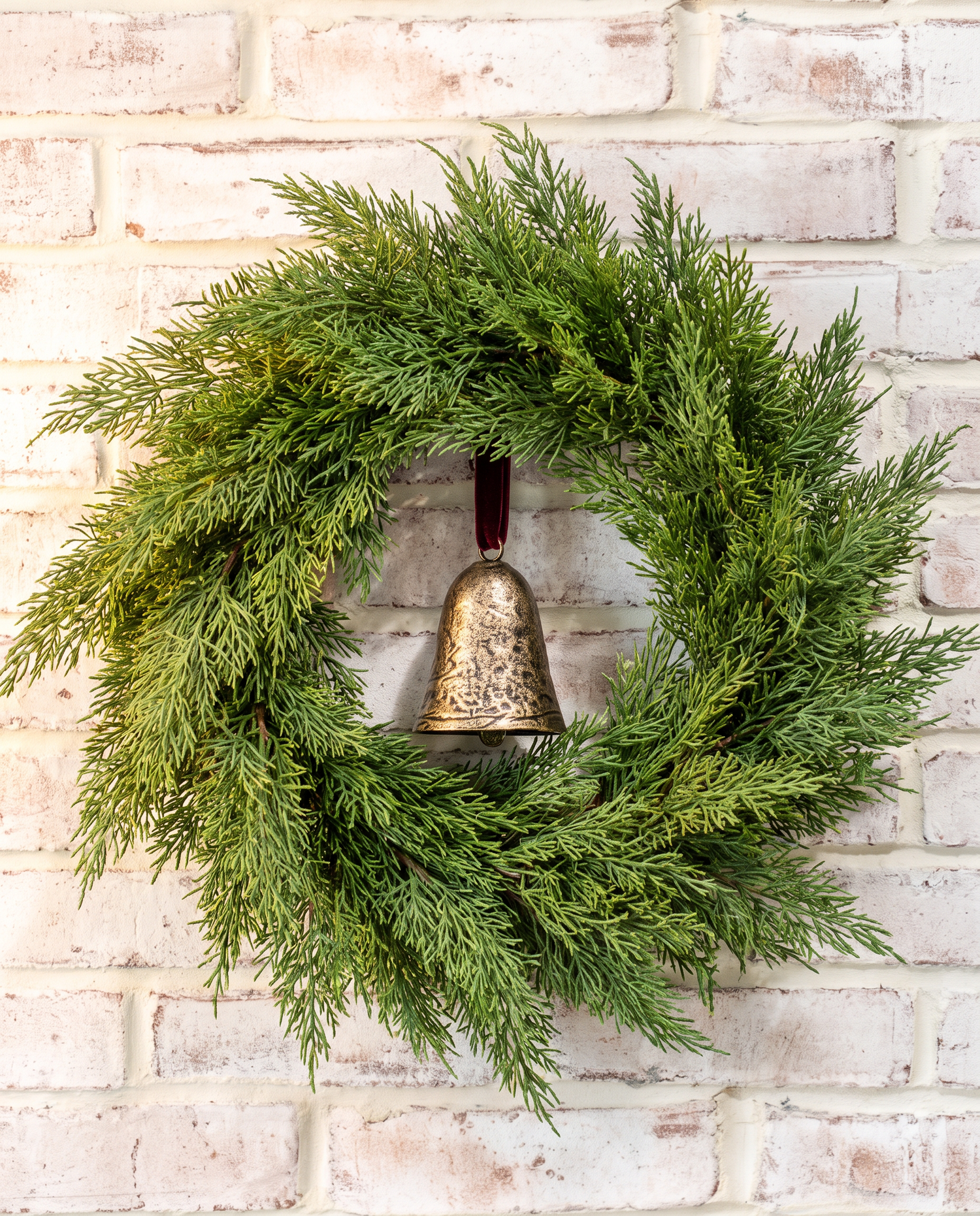 Antique Gold Bell with Velvet Loop