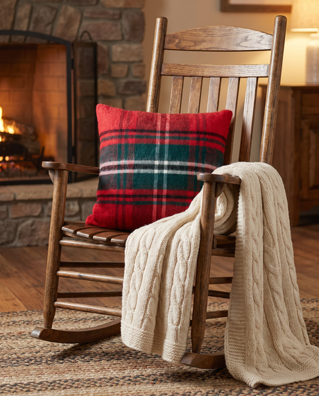Red Tartan Plaid Throw Pillow