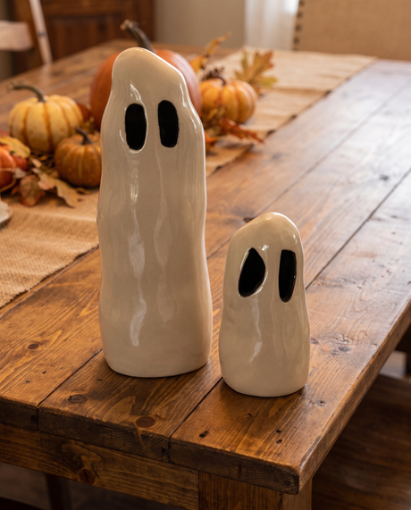 Ceramic Ghost with Cutout Eyes