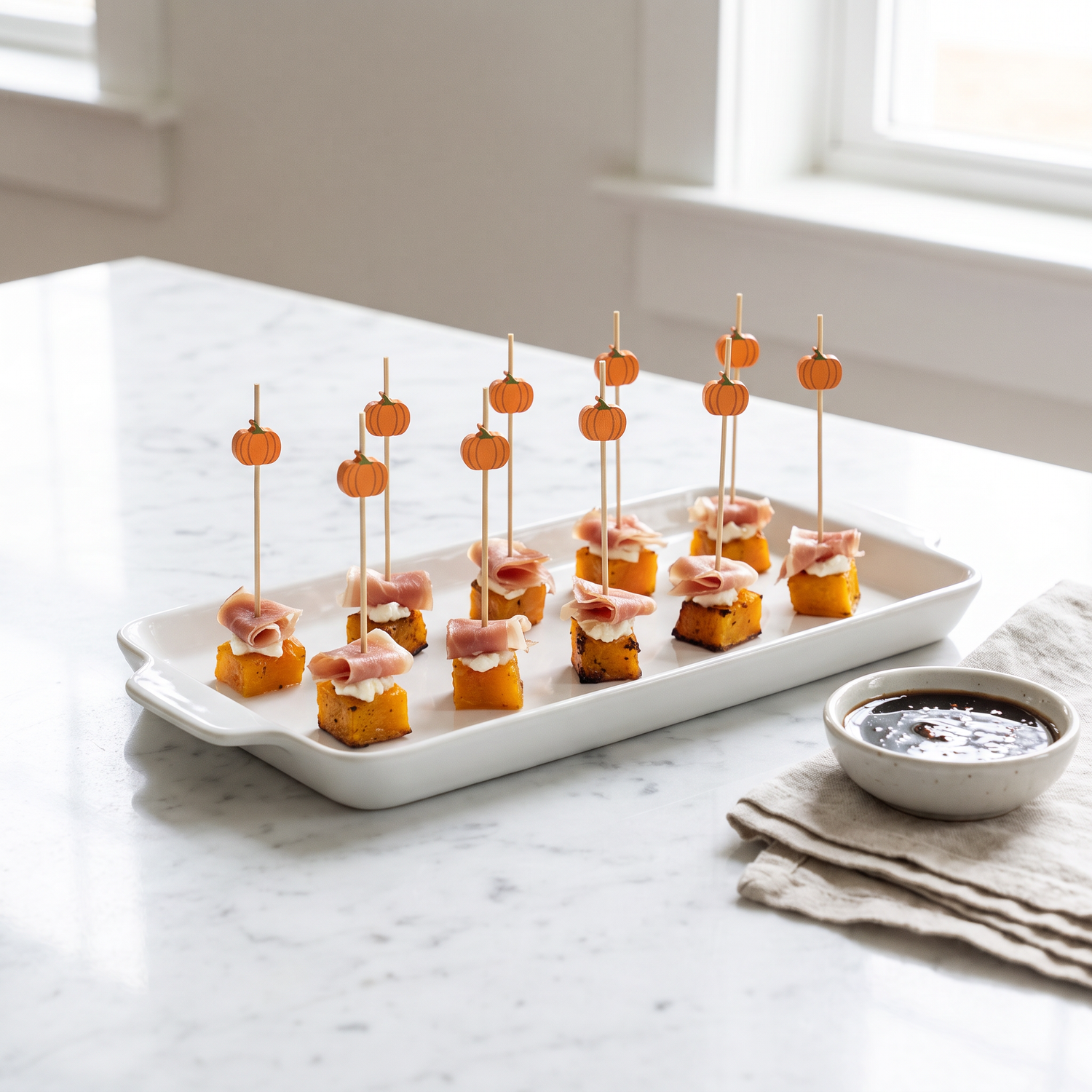 Pumpkin Bamboo Food Skewer Picks (Set of 50)