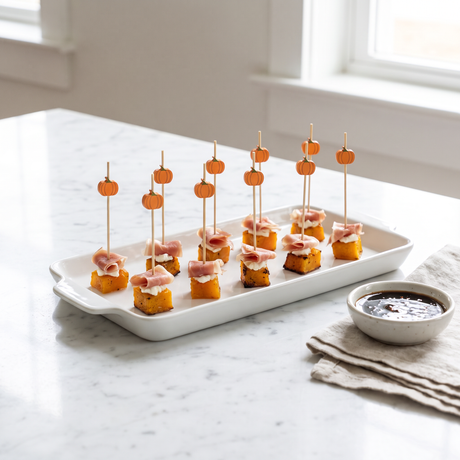 Pumpkin Bamboo Food Skewer Picks (Set of 50)