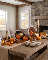 Woven Willow Cornucopia Basket