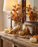 Gold Resin Pheasant Figurine