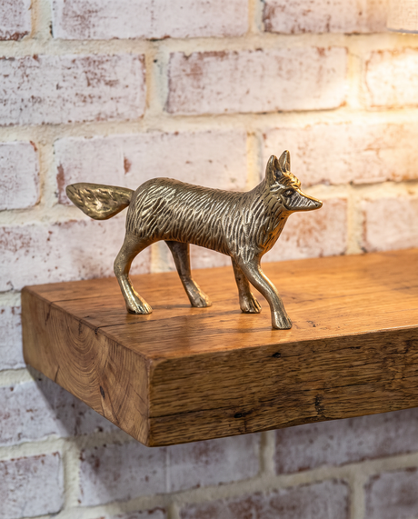 Gold Aluminum Fox Figurine