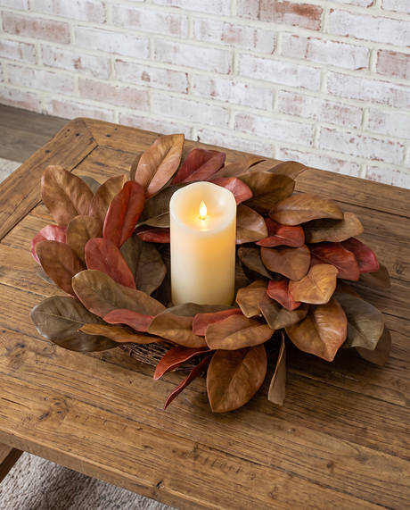 Fall Magnolia Wreath