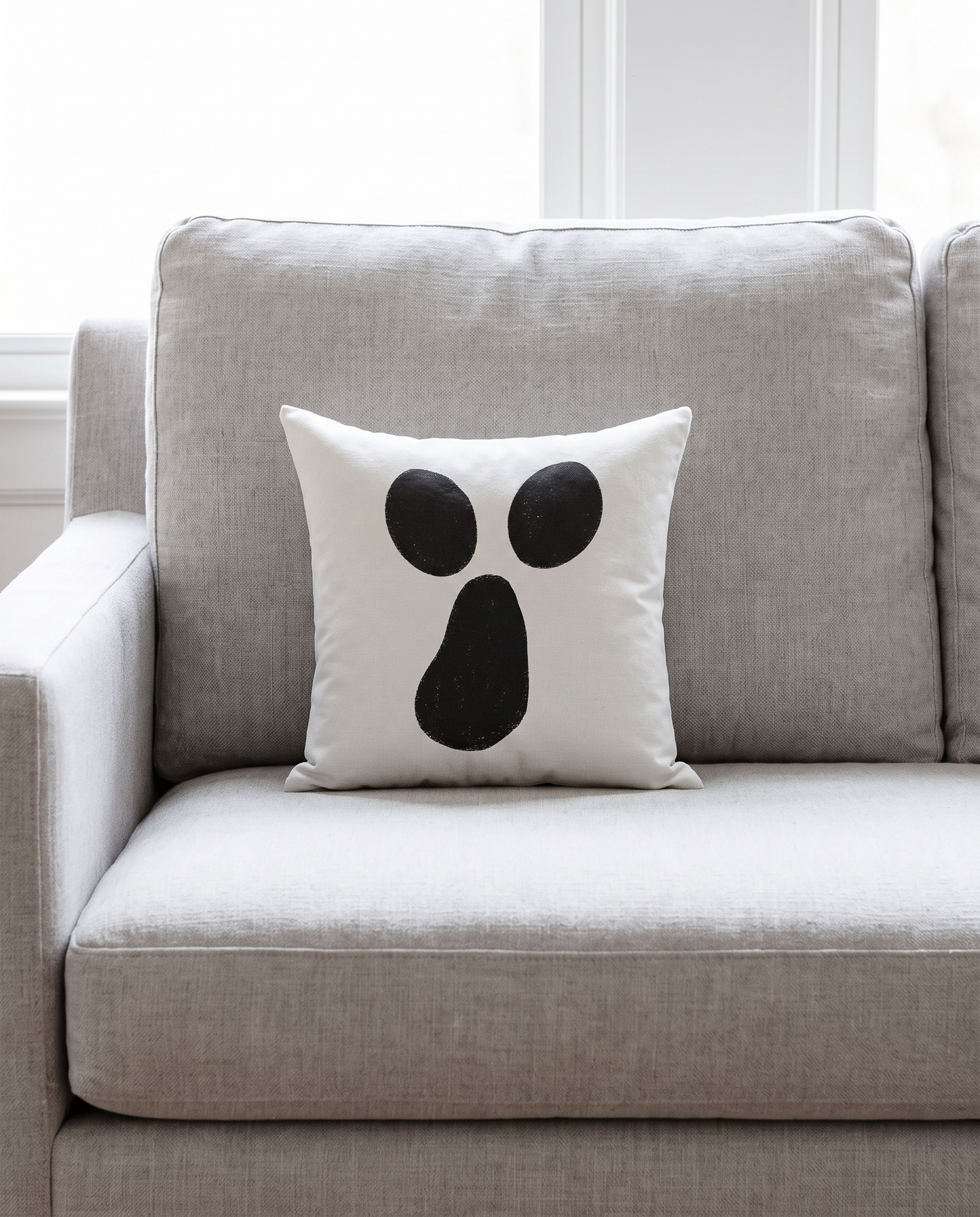White Ghost Halloween Mini Accent Pillow