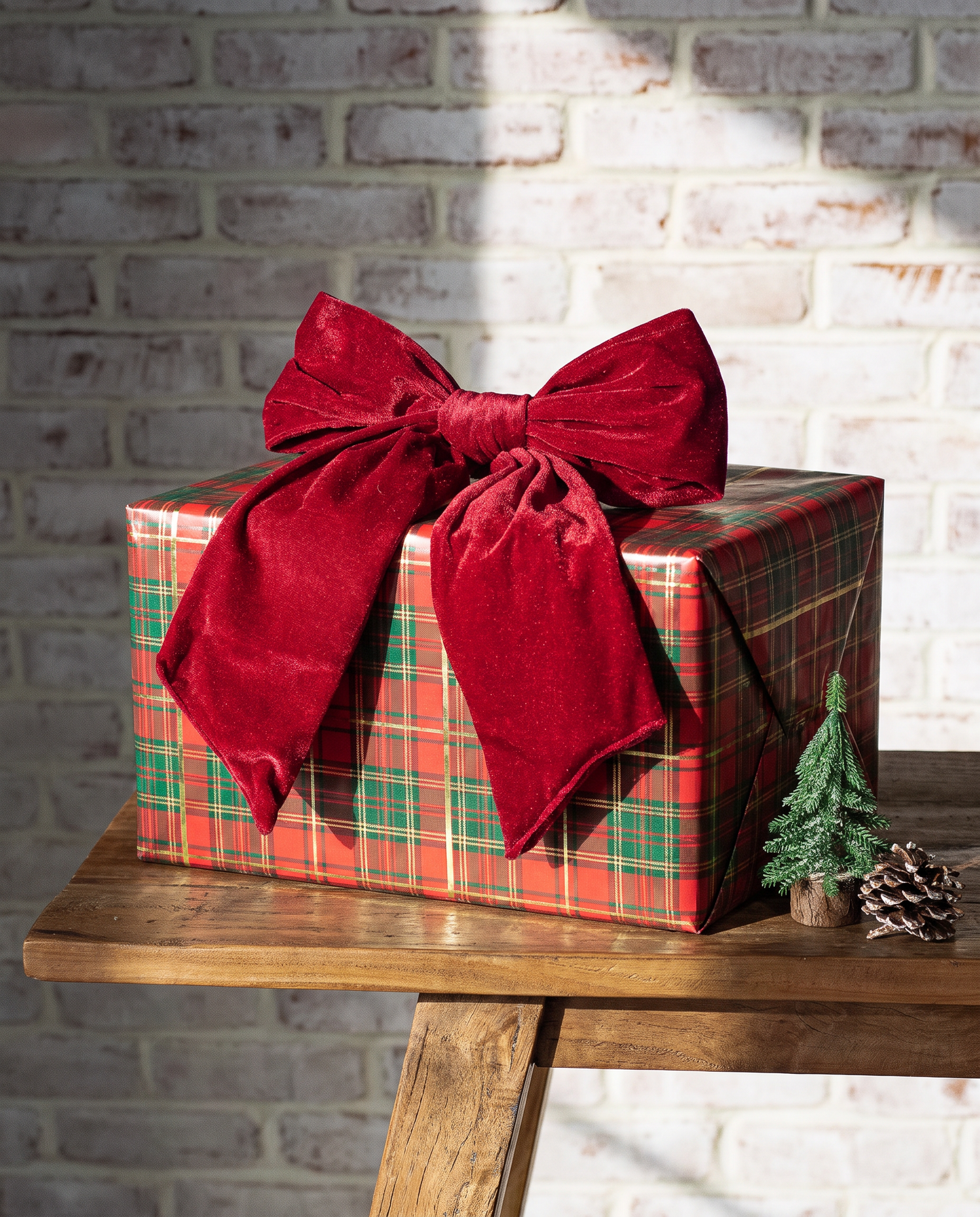 Red Velvet Christmas Bow