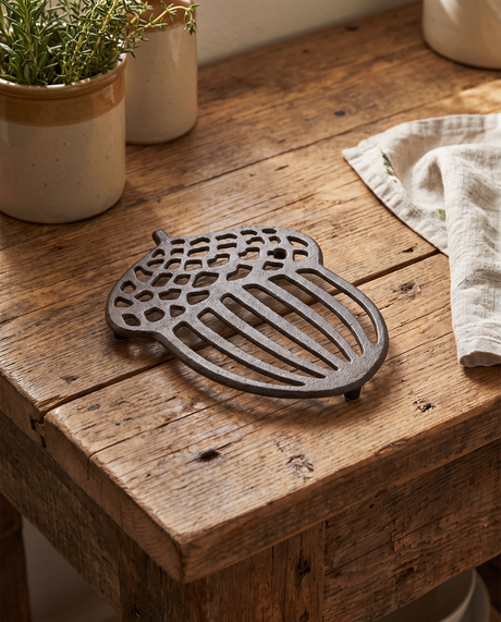 Cast Iron Acorn Trivet