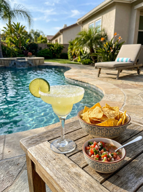 Fake Classic Margarita in Salt Rimmed Glass