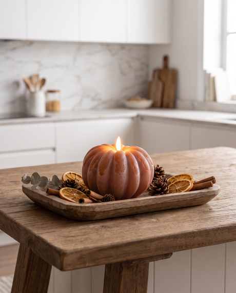 Pumpkin LED Flameless Wax Candle