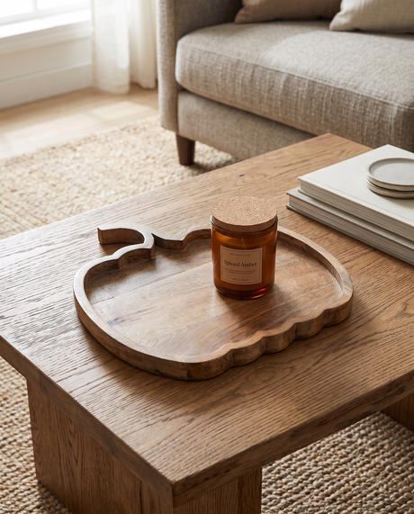 Mango Wood Pumpkin Serving Board