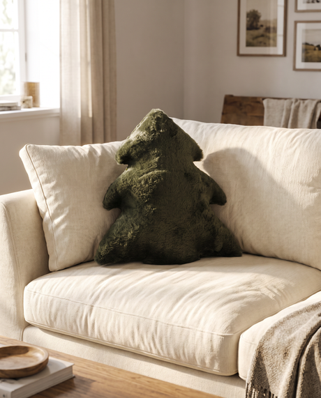 Green Christmas Tree Accent Pillow