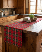 Christmas Red Plaid Table Runner