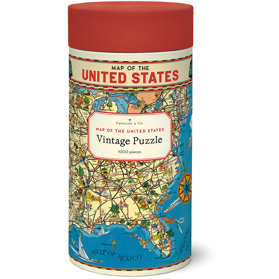 map of the United States Cavallini Puzzle