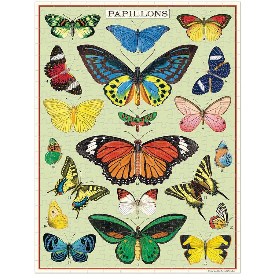 Papilons Butterfly Mini Jigsaw Puzzle | 240 Pieces – Rust & Cinder