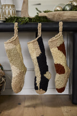 Chunky Knit Neutral Beige Stocking