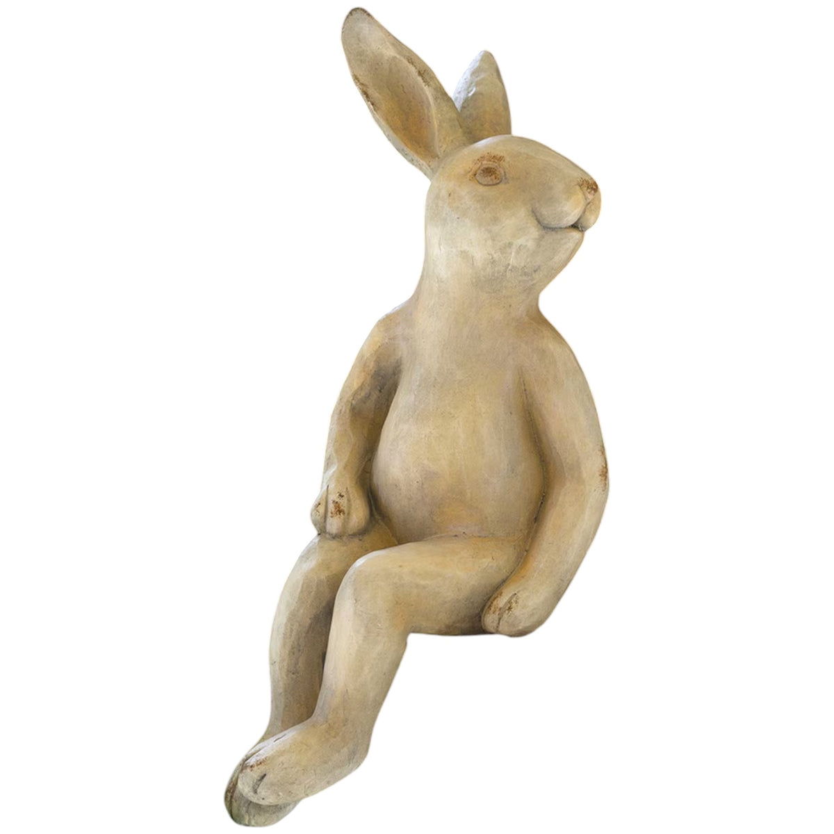 Faux Concrete Rabbit Shelf Sitter – Rust & Cinder