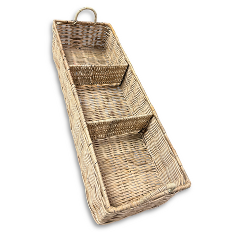 rattan wicker 3 tier basket