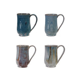 reactive glaze stoneware coffee mugs by Creative Co-Op