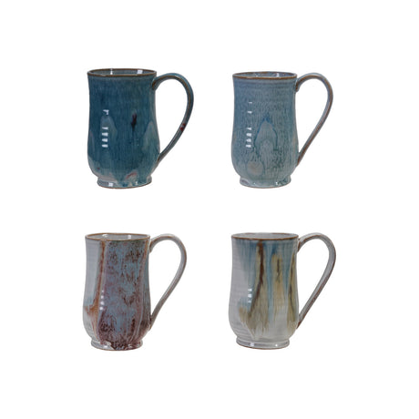 reactive glaze stoneware coffee mugs by Creative Co-Op