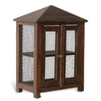 reclaimed wood cabinet with metal mesh doors rustic farmhouse storage