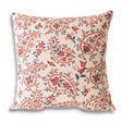 red blue paisley floral throw pillow decorative 16x16 cushion