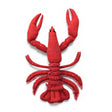 red lobster shaped pillow coastal cotton embroidered decorative pillow nautical accent
