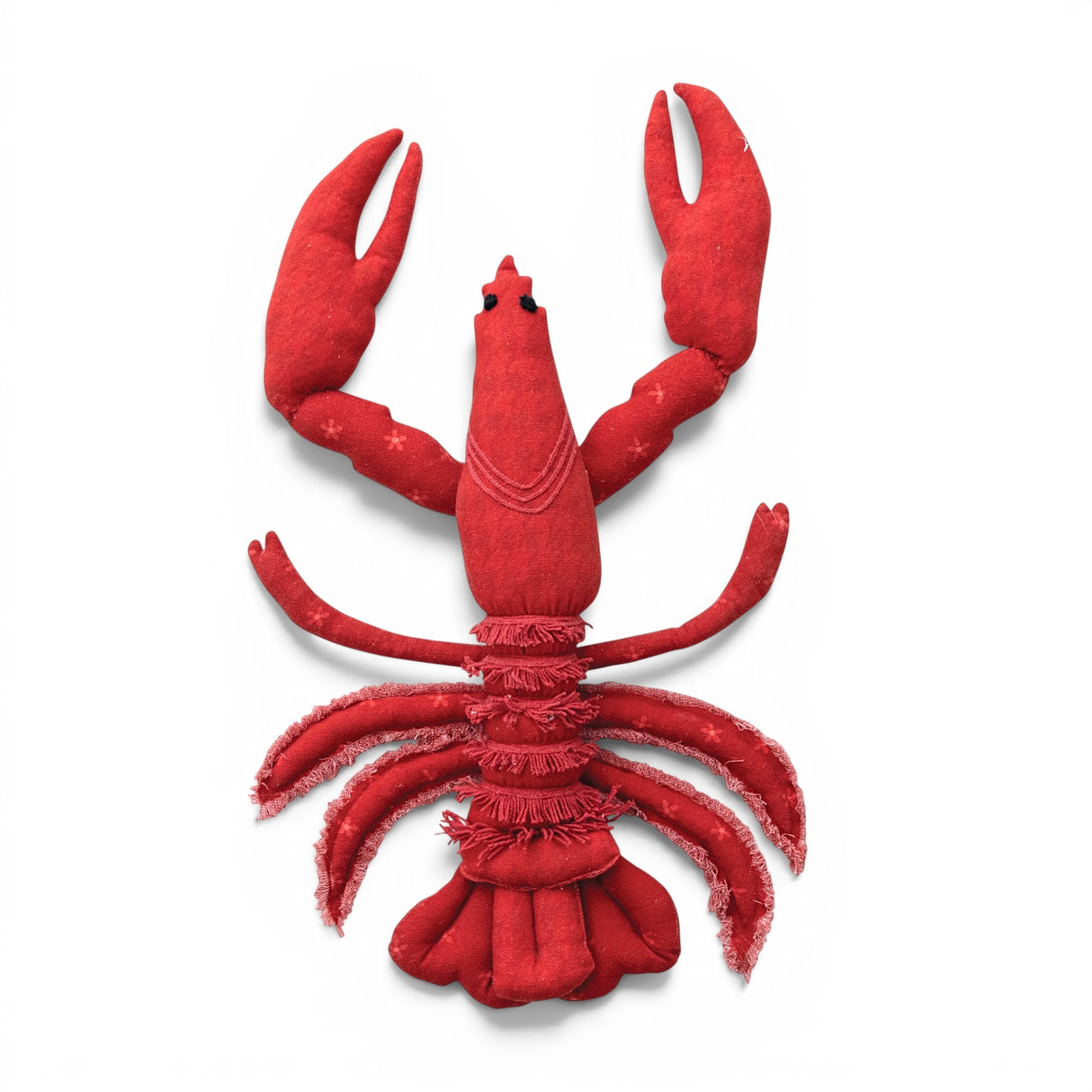 red lobster shaped pillow coastal cotton embroidered decorative pillow nautical accent
