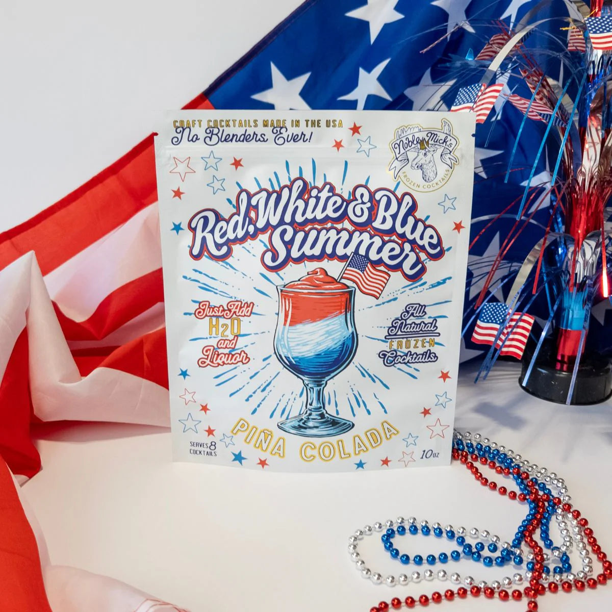 Red, White & Blue Frozen Cocktail Mix | Noble Mick's