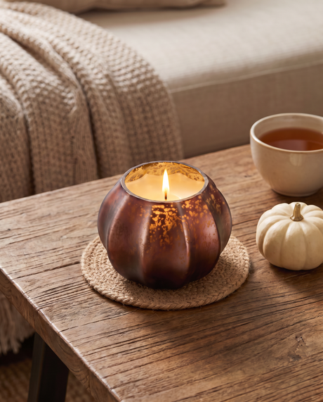 Midnight Pumpkin Mercury Glass Candle | Illume