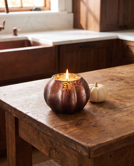 Midnight Pumpkin Mercury Glass Candle | Illume