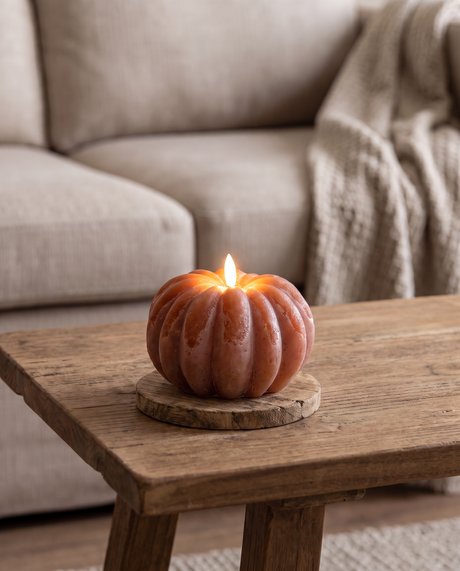 Pumpkin LED Flameless Wax Candle