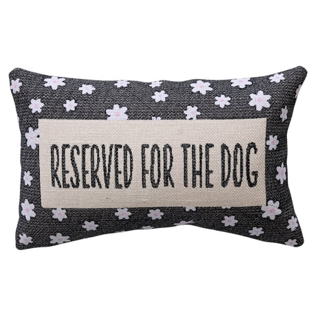 Reserved for the Dog embroidered lumbar pillow 14x9 dog lover home decor