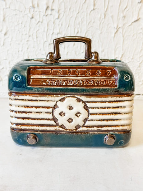 Vintage Radio Ceramic Planter Vase