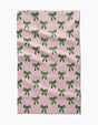 Christmas bow geometry tea towel