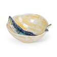 blue yellow ceramic fish bowl coastal decorative small serving bowl