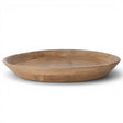 round mango wood tray for coffee table styling, serving, and organizing decor
