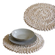 round woven seagrass placemat natural fiber table setting decor